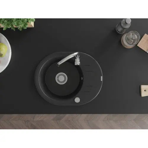 Kevin Kjøkkenvask 1 Kum 586x458 Mm Svart/sølv - 6517581005-73