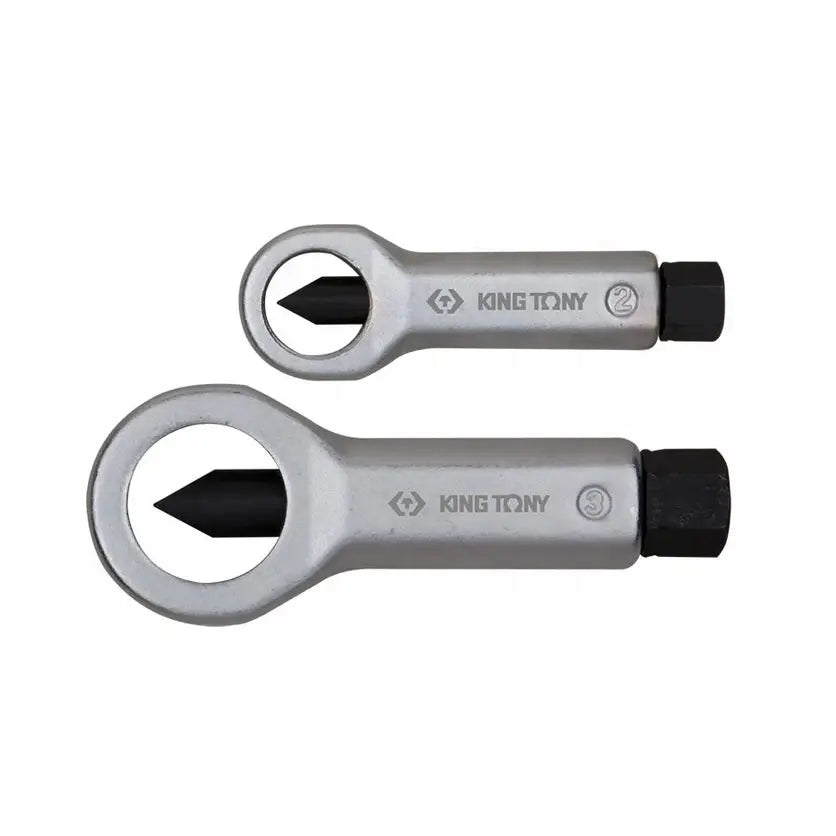 King Tony muttertrekkere 12–22 mm, sidevisning med sølv kropp, svart spiss og synlig logo på skaftet.