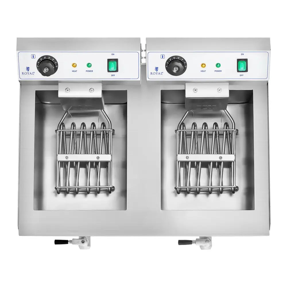 Kjøkken Dobbel Kommersiell Frityrgryte M/kraner 230v 2x16l.