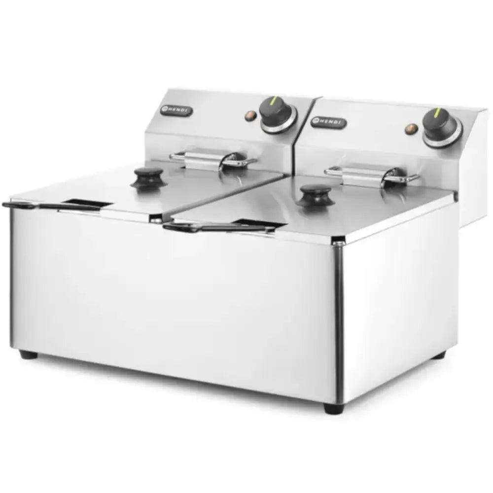 Kjøkken Line Dobbelt Gastronomisk Fritertank 7kw 230v 2 x 8l Hendi 205839