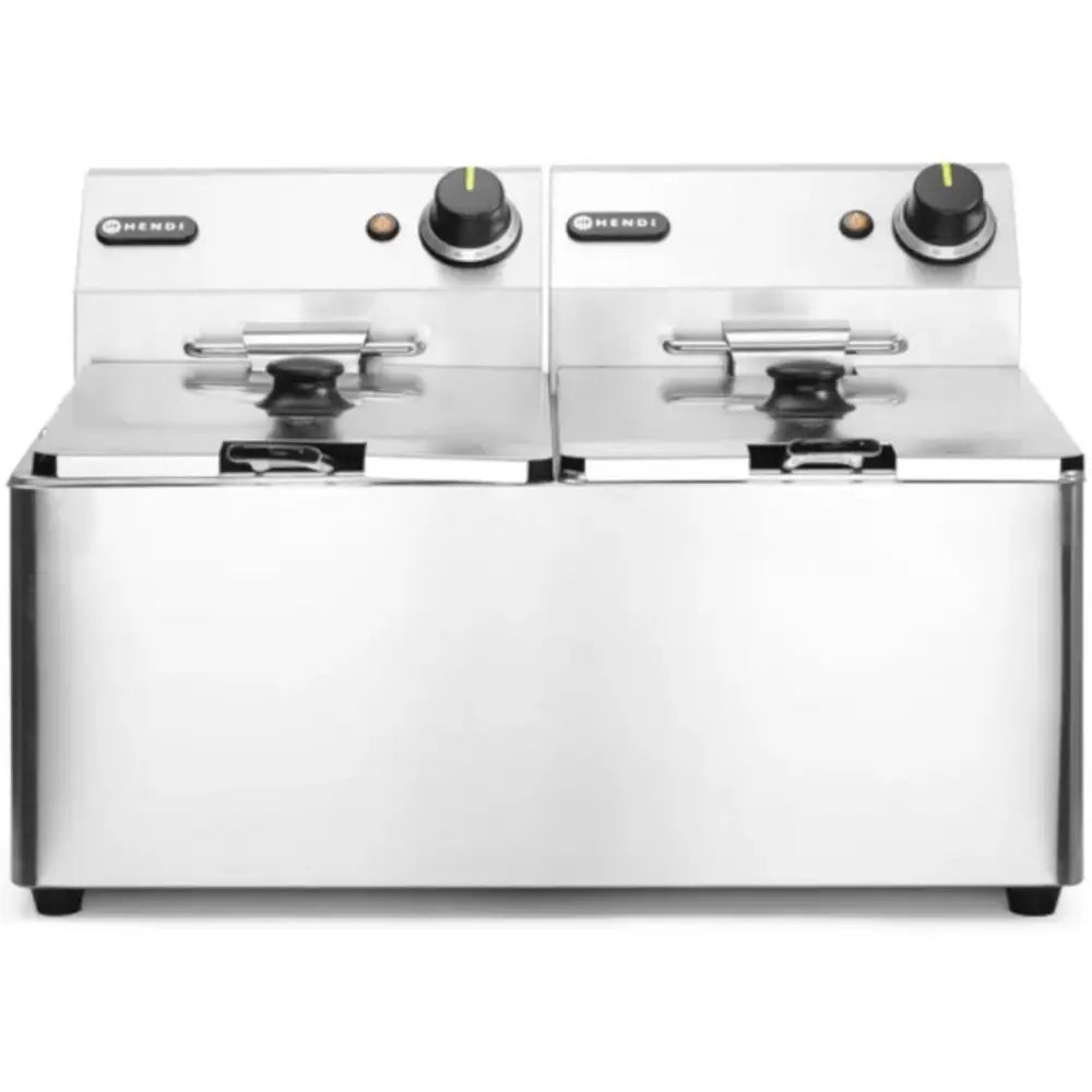 Kjøkken Line Dobbelt Gastronomisk Fritertank 7kw 230v 2 x 8l Hendi 205839
