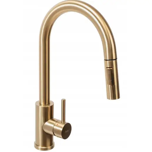 Kjøkkenbatteri Fresh Matt Gull med Uttrekkbar Tut