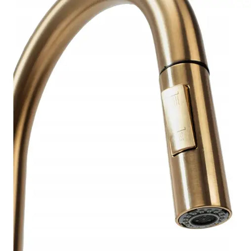 Kjøkkenbatteri Fresh Matt Gull med Uttrekkbar Tut