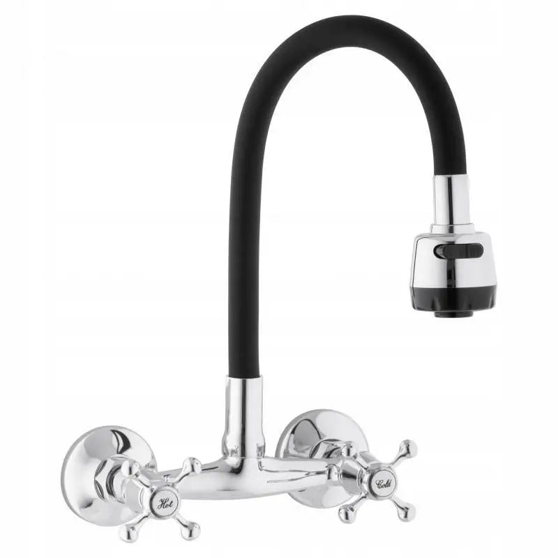 Kjøkkenbatteri med Fleksibel Tut for Oppvaskbenk