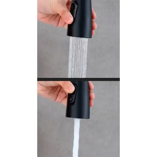 Kjøkkenbatteri med Fleksibel Tut Svart