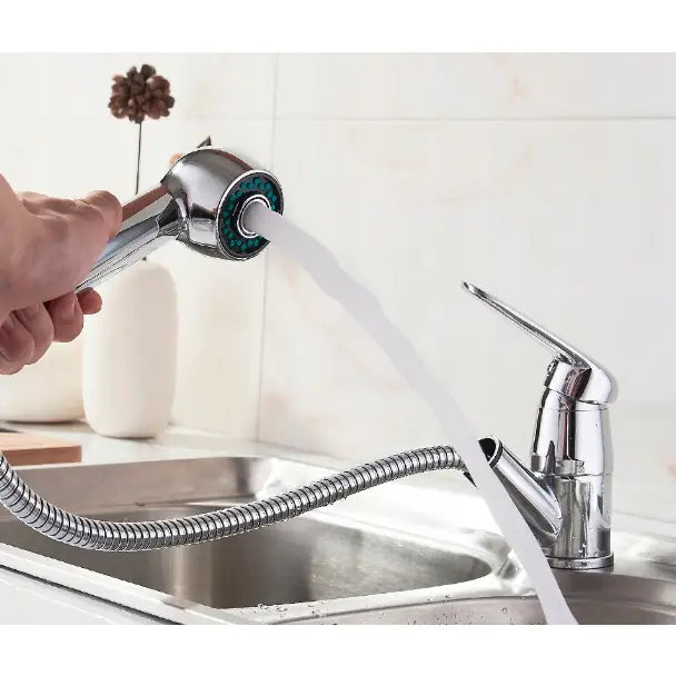 Kjøkkenbatteri med Roterbar Uttrekkbar Tut 2f