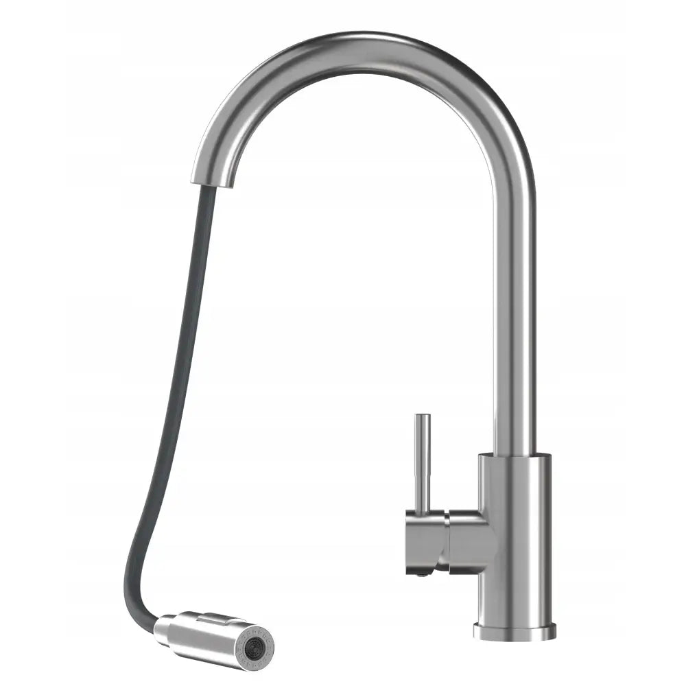 Kjøkkenbatteri med Uttrekkbar Tut i Rustfritt Stål Loseto Krom