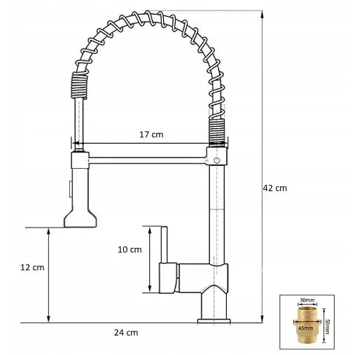 Kjøkkenbatteri Valentina med Fleksibel Tut