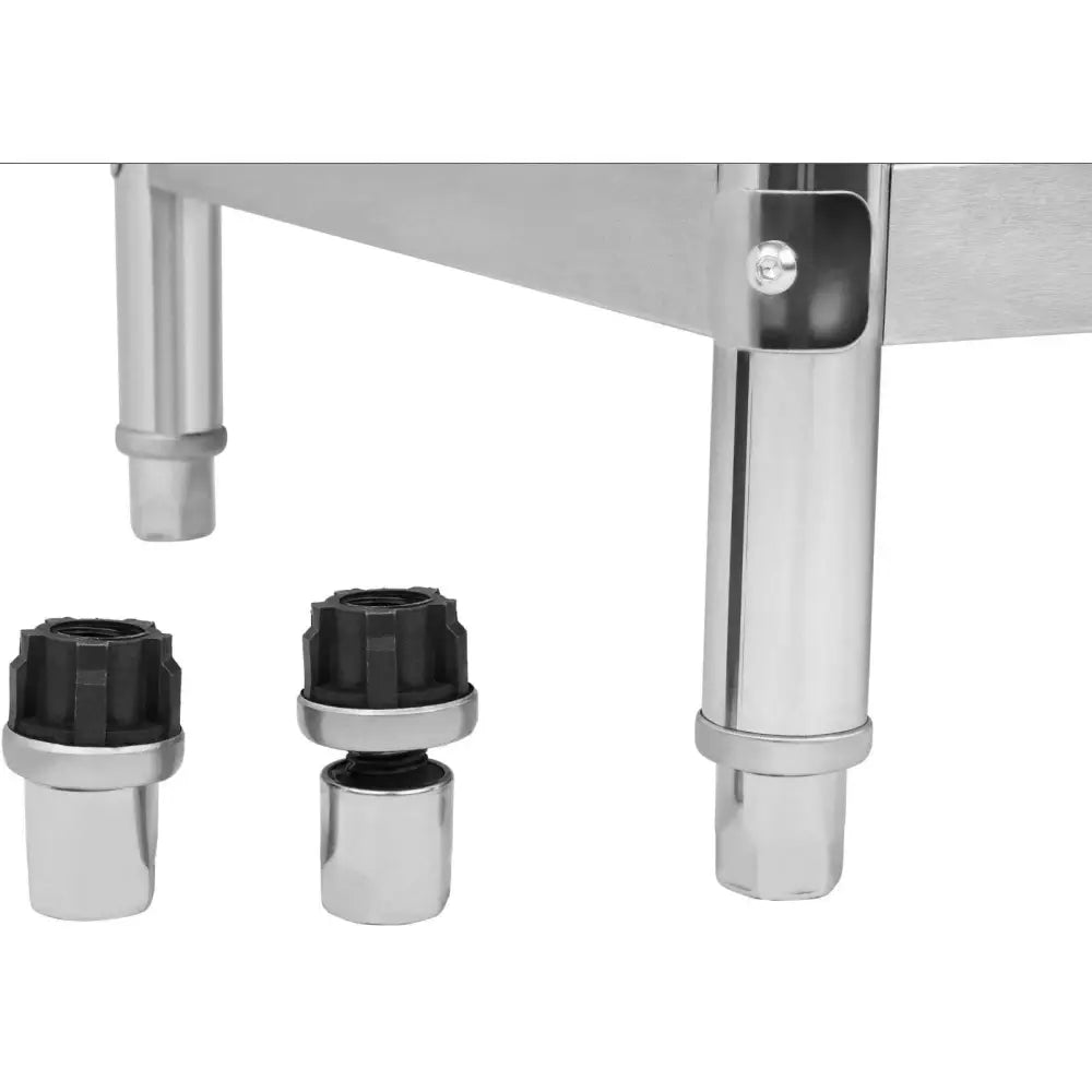 Kjøkkenbord med Rustfritt Stål Benkeplate og Bunnhylle 200x60cm