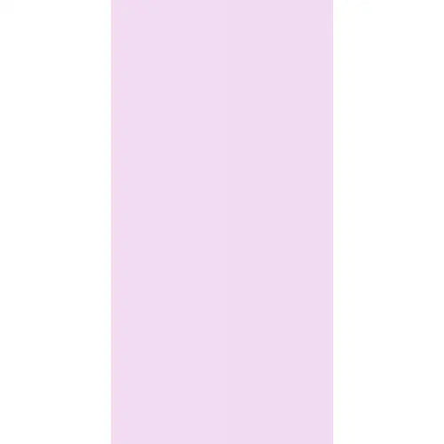 Kjøkkenøy spisebord med lys lilla, rektangulær plate sett forfra mot nøytral bakgrunn.