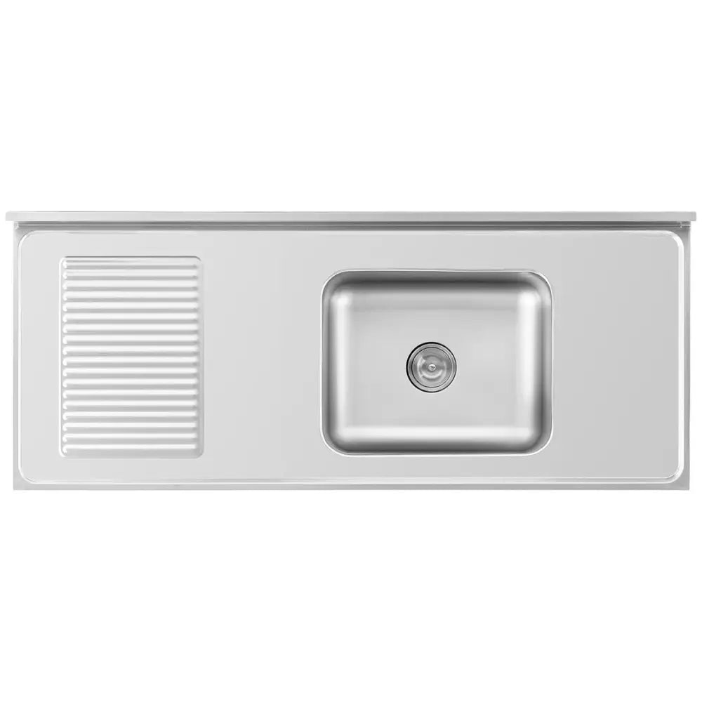 Kjøkkenvask med Enkelt Kammer og Skap med Skyvedører Høyre 140 x 60 x 94.5 Cm.