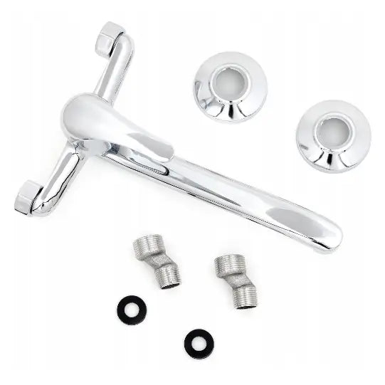 Kjøkkenvask Veggmontert Batteri Tappekran med Bevegelig Tut