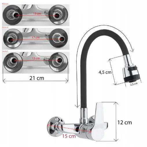 Kjøkkenvegg Batteri Fleksibel Tut Kran