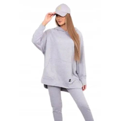 Kjole Leggings og Hettegenser Oversize Grå