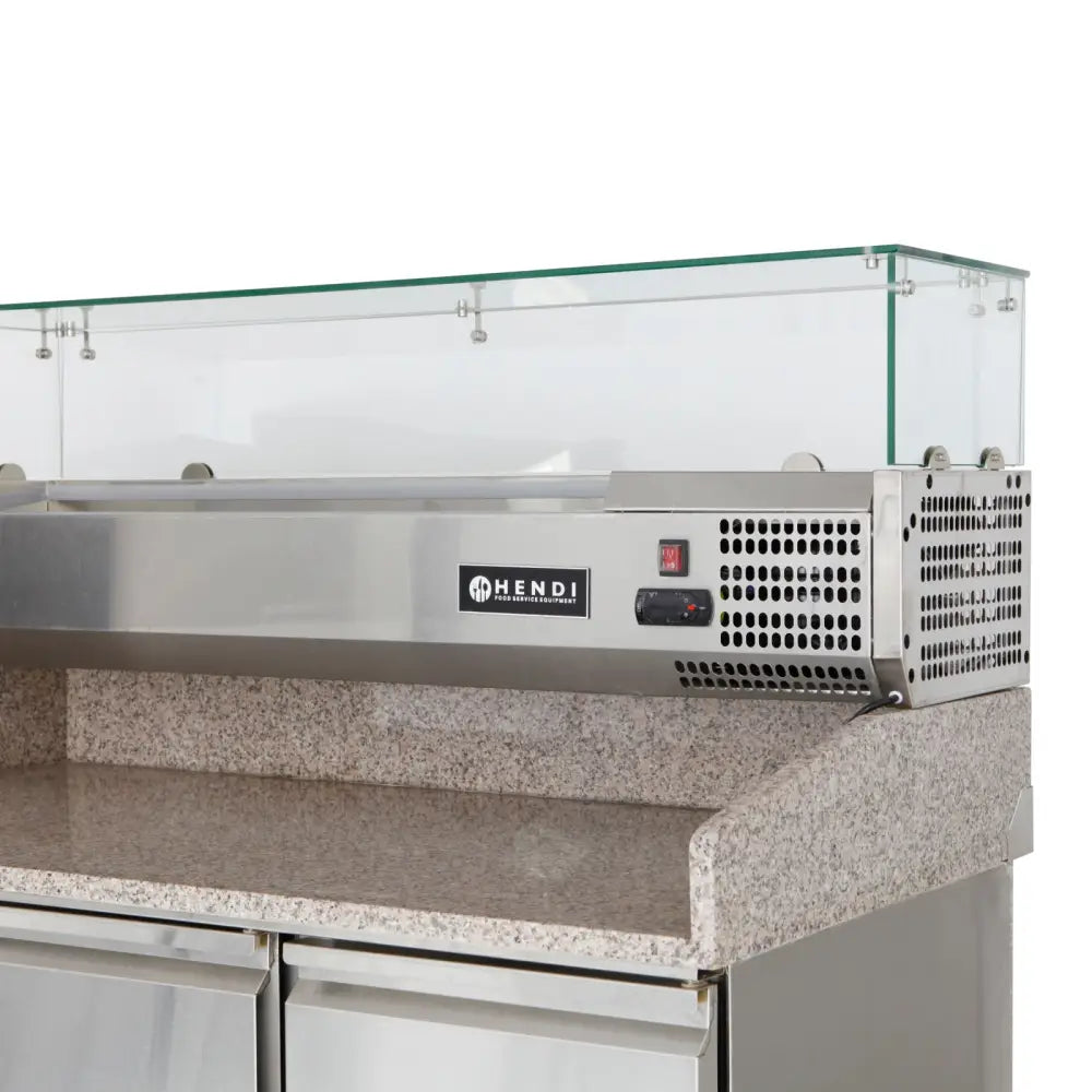 Kjølebord for Pizza med Kjølemonteringssett og Granittplate 140cm - Hendi 232033