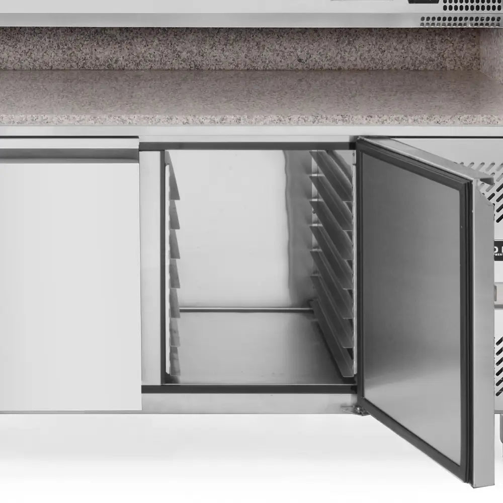 Kjølebord for Pizza med Kjølemonteringssett og Granittplate 140cm - Hendi 232033