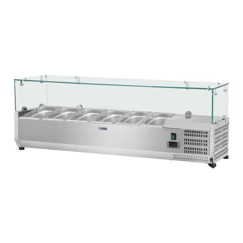 Kjølelokk med Glassskjerm 6x Gn1/3 140cm