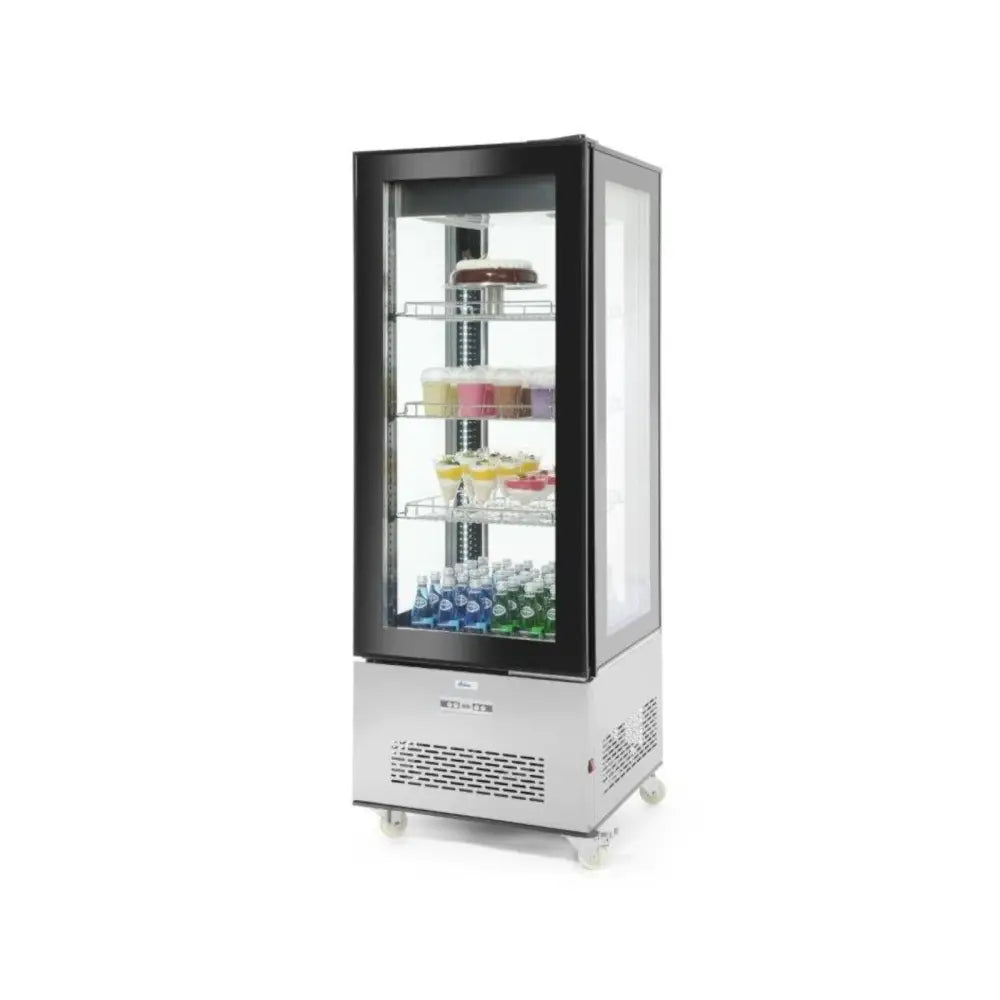 Kjølemontert Konditorvitrine på Hjul 3 Hyller Led 400l.