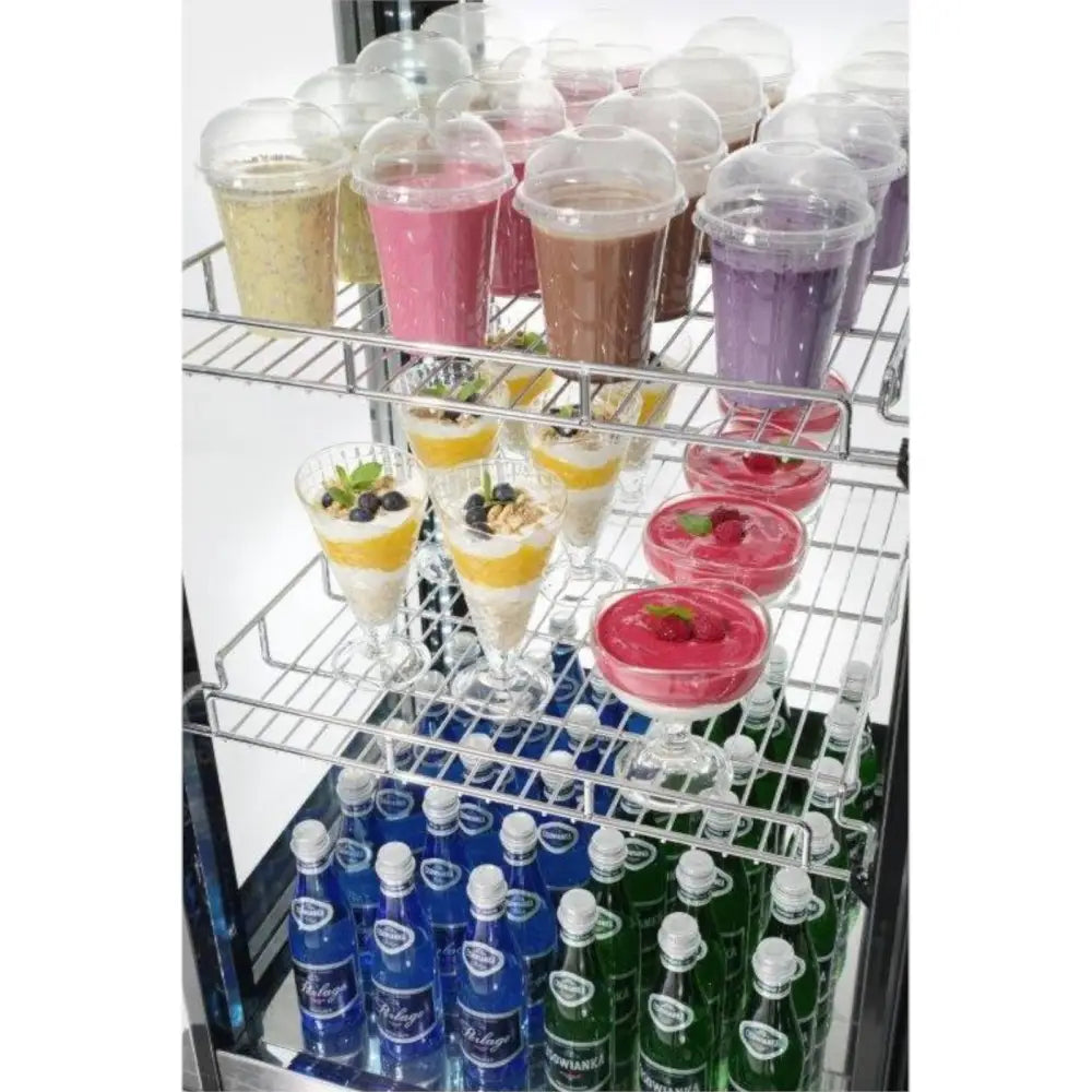 Kjølemontert Konditorvitrine på Hjul 3 Hyller Led 400l.