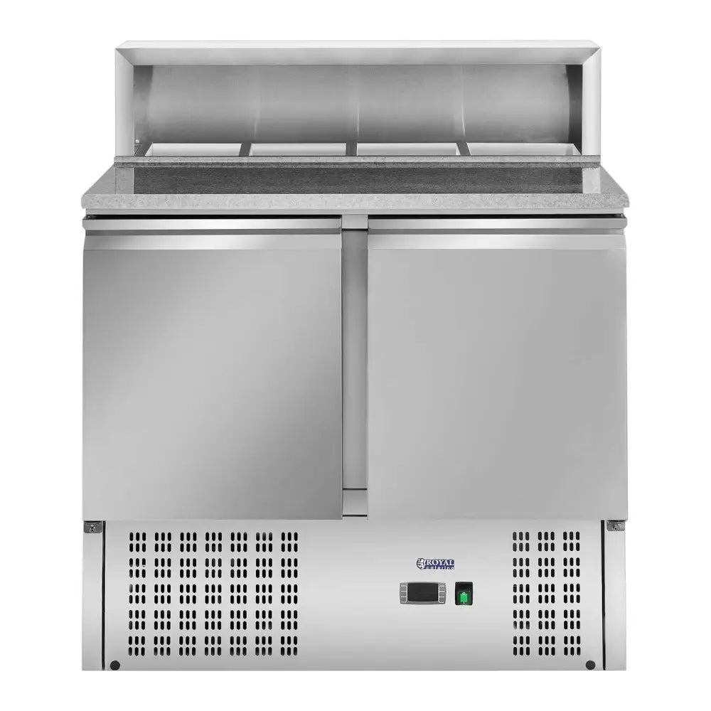 Kjølende Pizzabord med Granittplate og 2 Dører