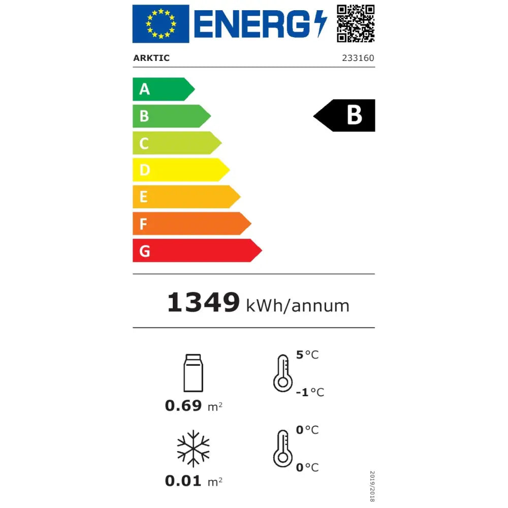 Kjølerom Kjøleskap Glassdør Kitchen Line 1-dør 610l - Hendi 233160
