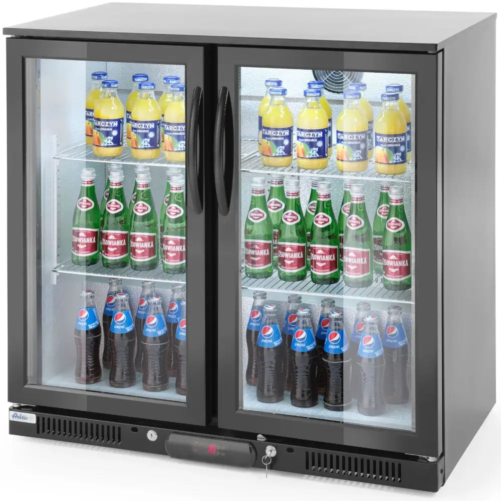 Kjøleskap Bar Kjøleskap for Butikker 2-dører 4 Hyller 215 w 180 l - Hendi 235829