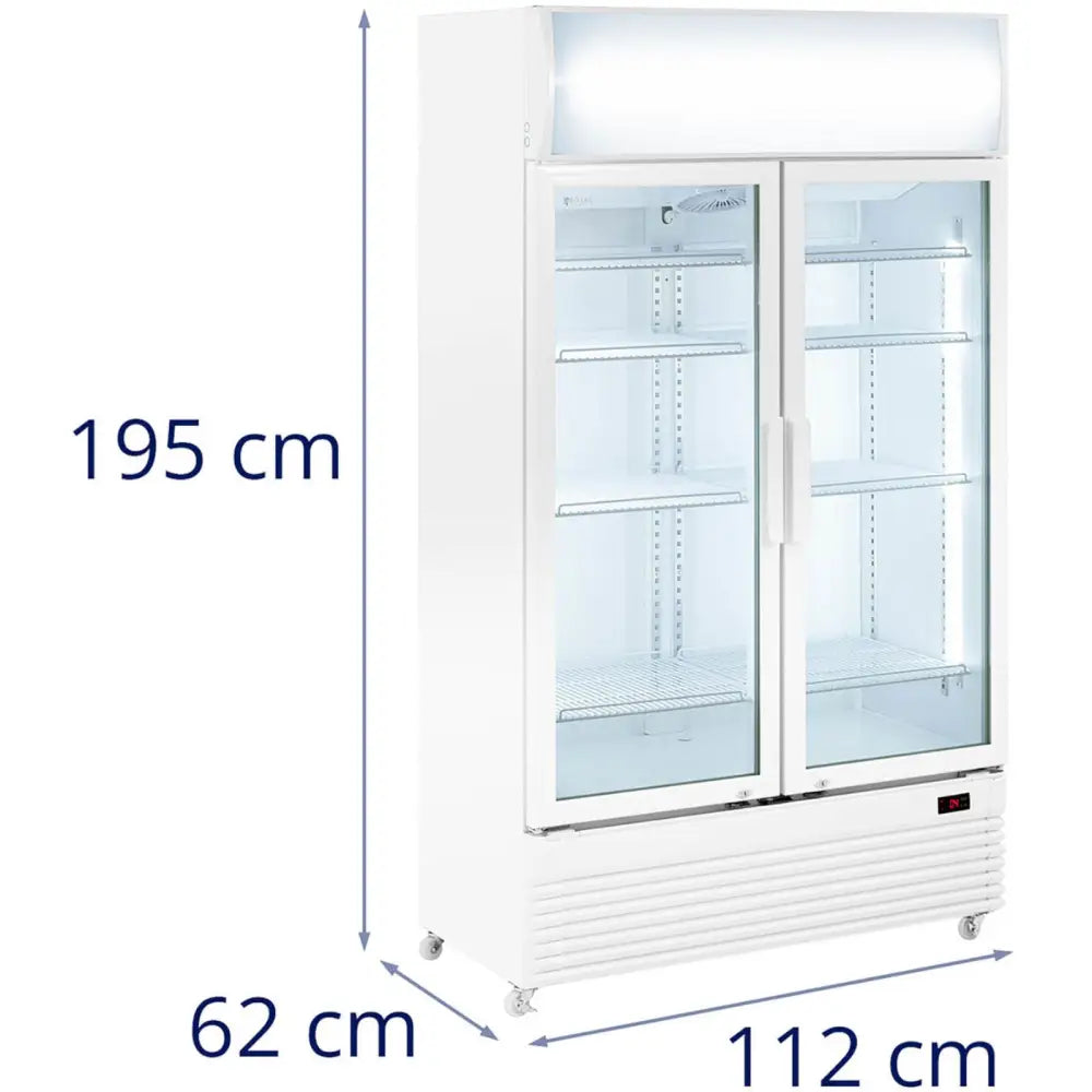 Kjøleskap med Doble Glassdører Led 2-10 °c 600 l Hvit