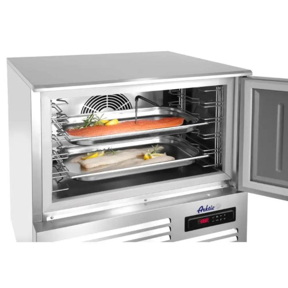 Kjøleskap med Presisjons-termostat Rustfritt Stål 5x Gn 1/1 - Hendi 236123