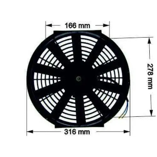 Kjølevifte 12’’ Type 1 Skyver/trekker