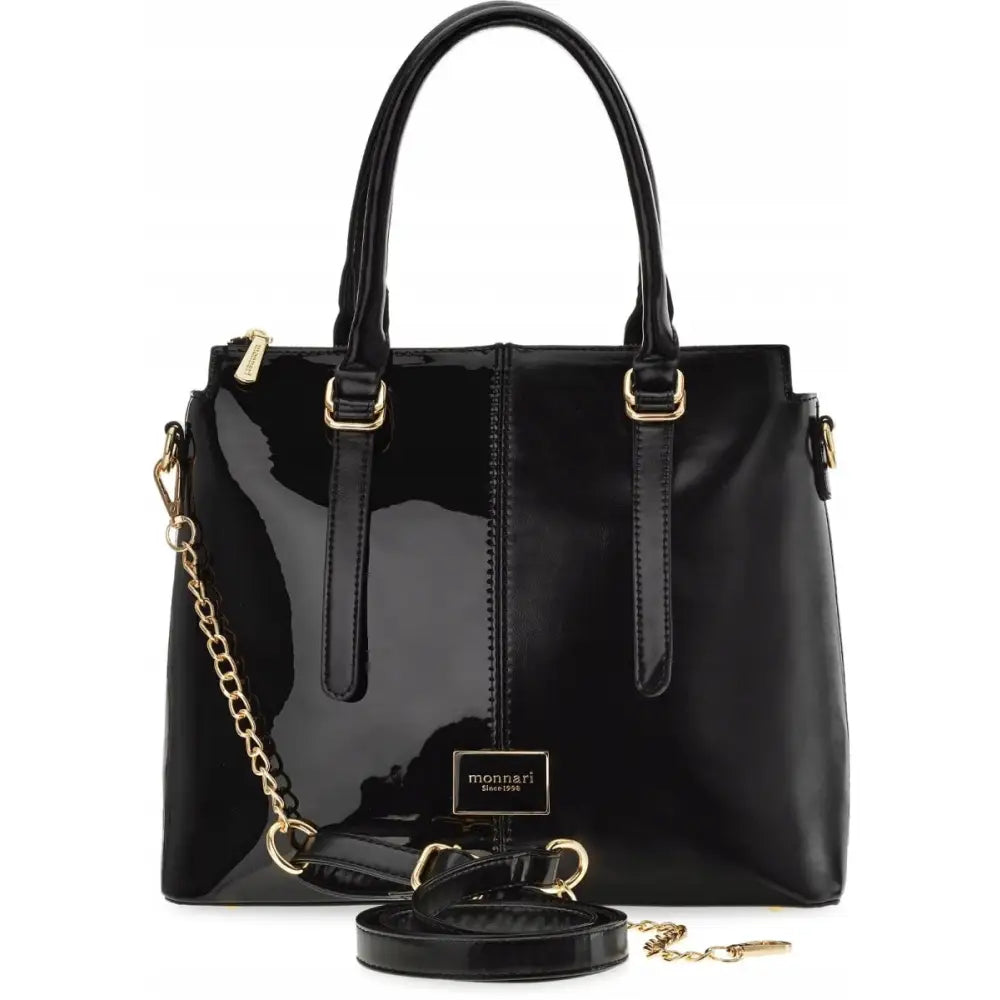 Klassisk Aktveske Shopper Damestor Håndveske Monnari Stor Svart Koffert
