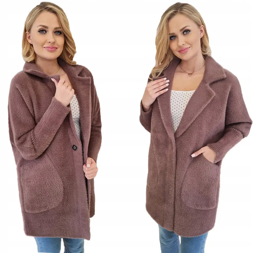 Klassisk Alpakkafrakk Jakke Ull - Brun v