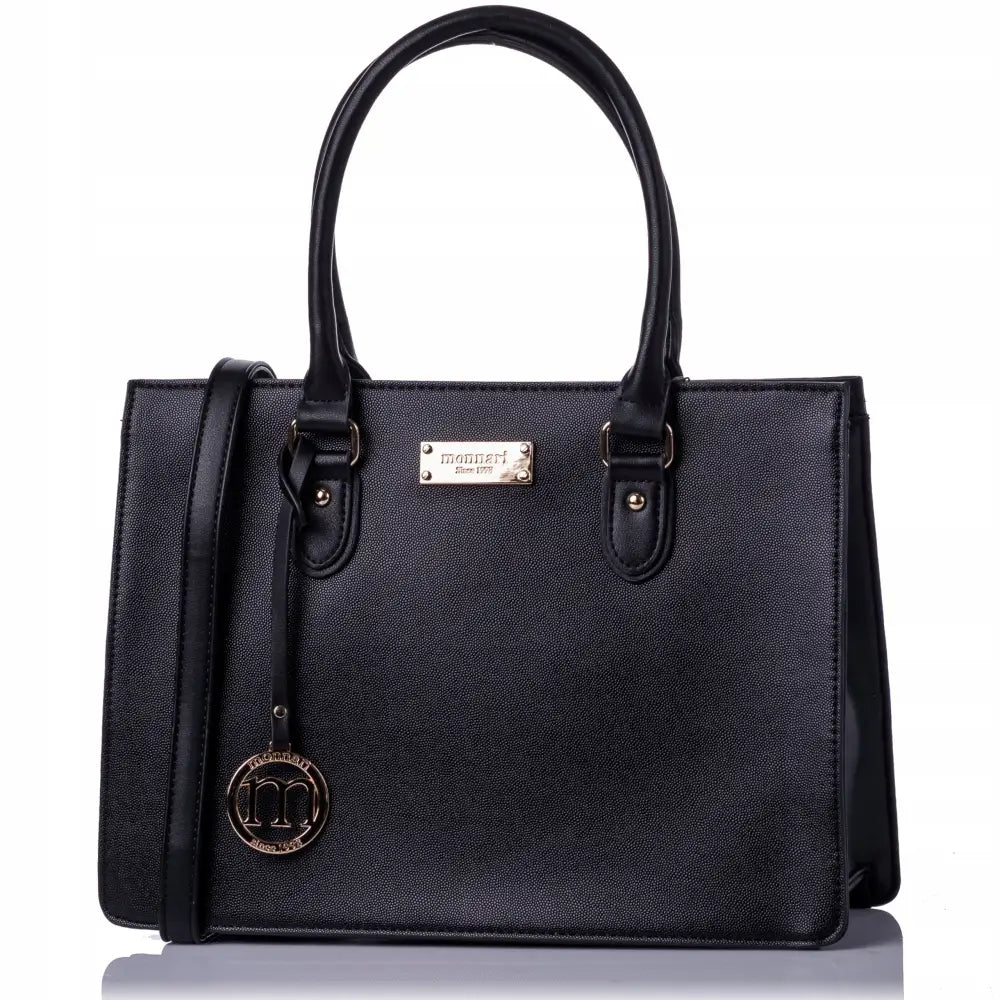 Klassisk Dameskulderveske Aktmappe Monnari Elegant Svart Byveske