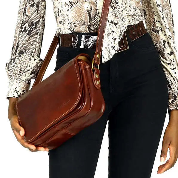 Klassisk Skinnveske Postmann Made In Italy