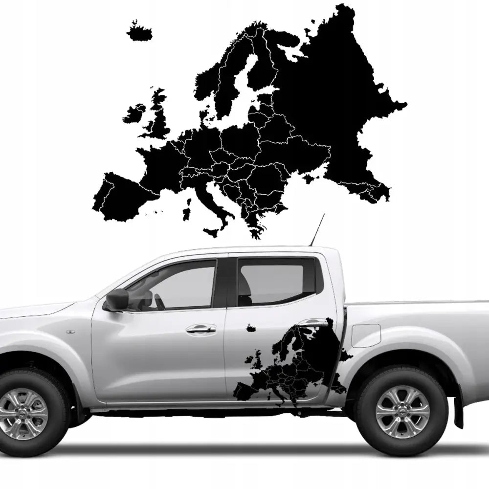 Klistremerke for Bil Europa Kart over Europa 70x91cm Mg297