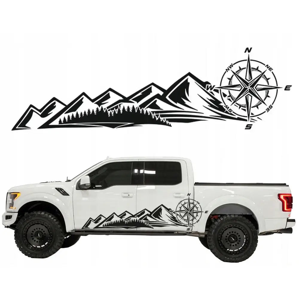 Klistremerke for Bil med Kompassrose for Offroad 44x150 Cm