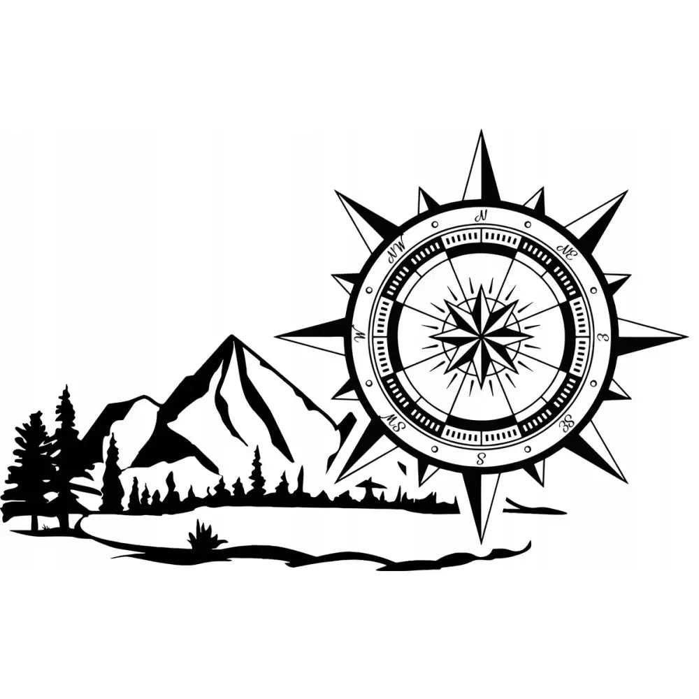 Klistremerke for Bil Vindrose Offroad 95x150 Mg253-