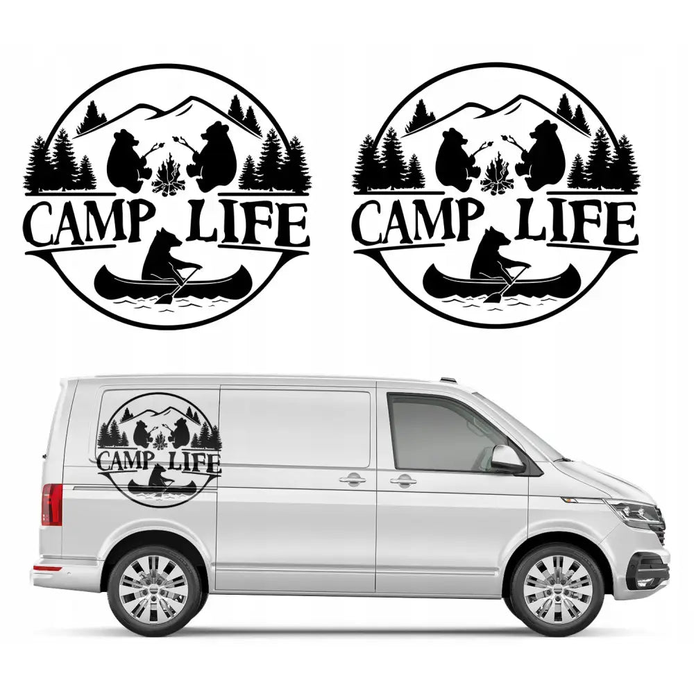 Klistremerke for Bobil Camp Life Mønster 94x102cm Mg