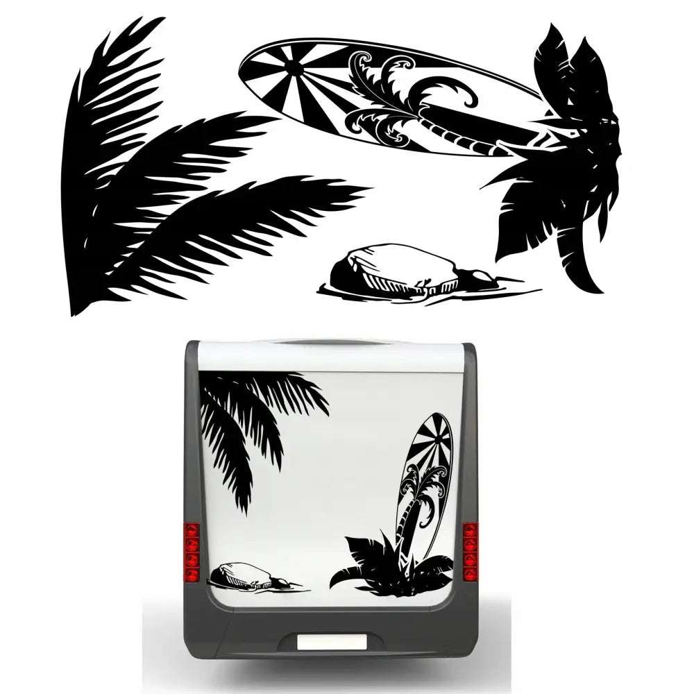 Klistremerke for Bobil Van Tilhenger - Stor Surfing