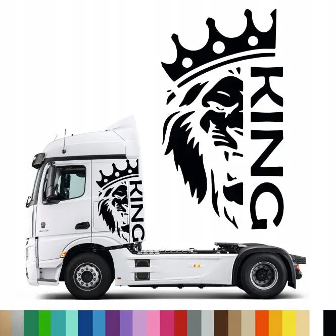 Klistremerke for Lastebil Konge Krone Løve 150x83
