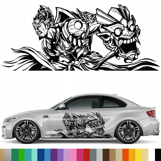 Klistremerke Grafikk på Bil Anime Manga Samurai Kriger Japan 75x180