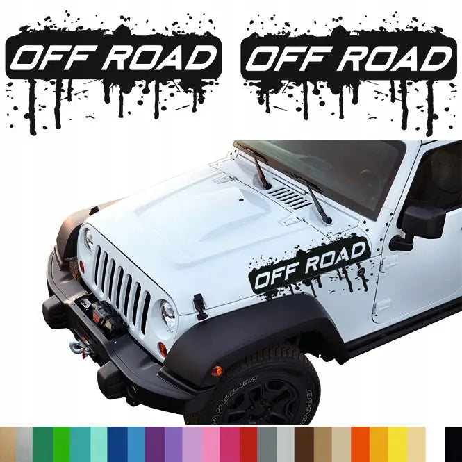Klistremerke Grafikk til Bil Kjøretøy Jeep 4x4 Off Road 70x40cm