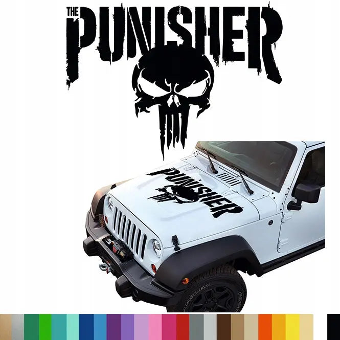 Klistremerke Grafikk til Bil Tilhenger Jeep Hodeskalle 90x121