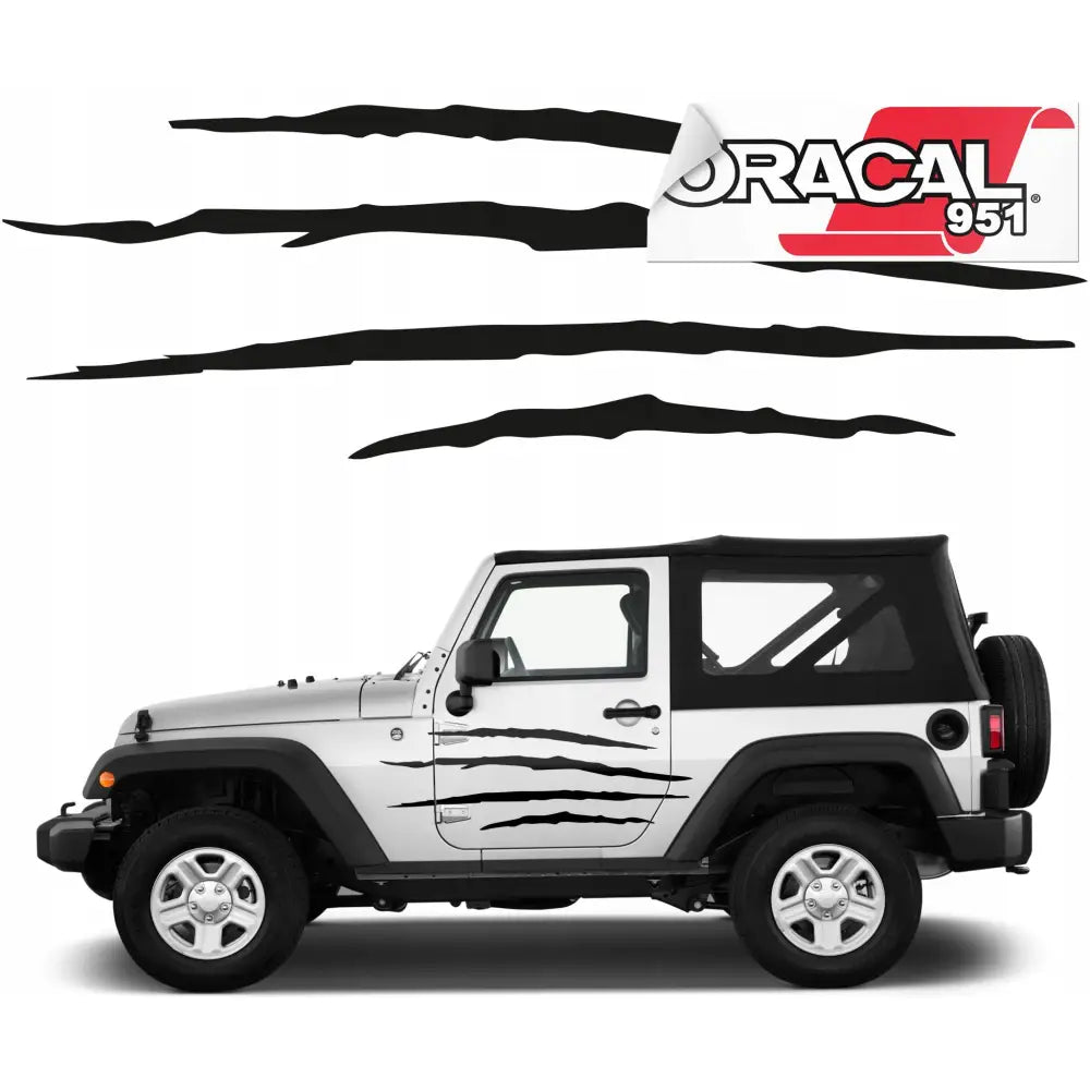 Klistremerke Jeep Klør Rivet 110x35 2stk