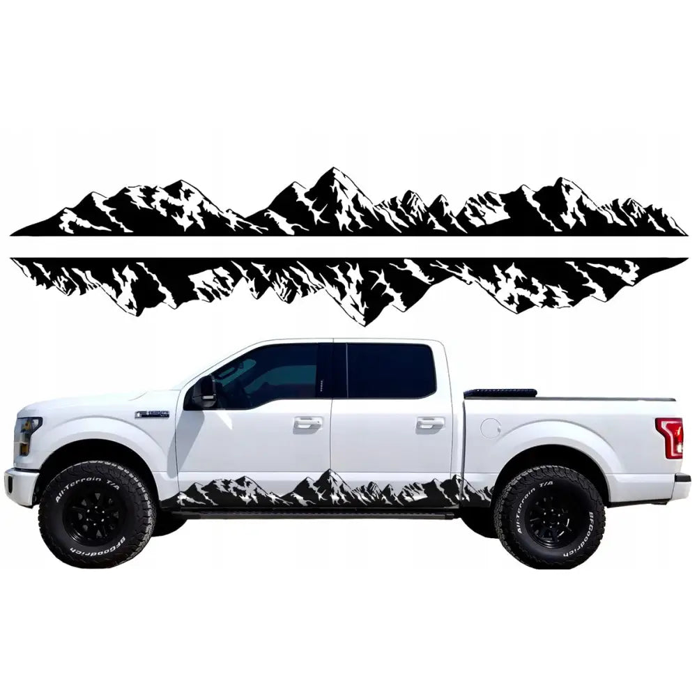 Klistremerke med Fjellmotiv for Bil 195x20cm 2stk