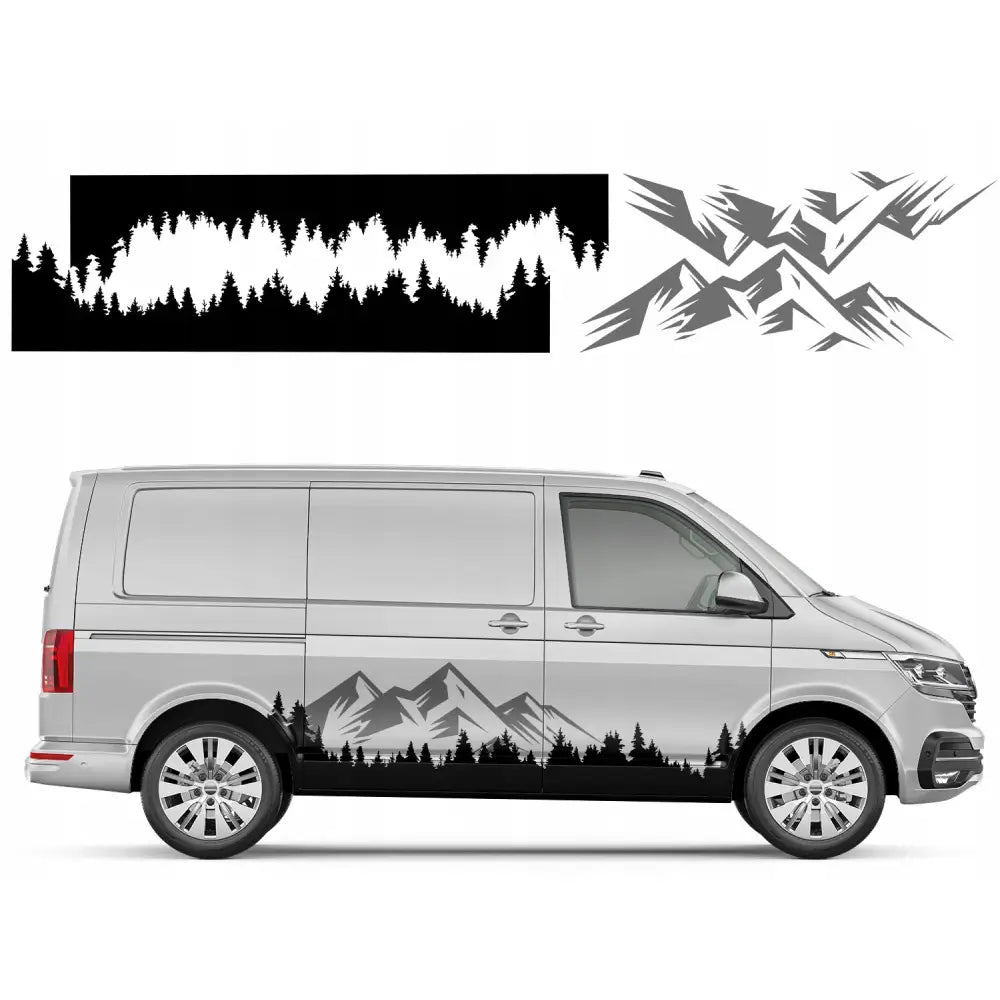 Klistremerke med Motiv av Bobil Fjell Skog 93x510cm Mg