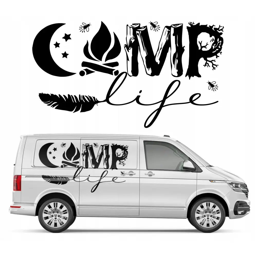 Klistremerke Motiv Bobil Camper Camp Life 94x168cm