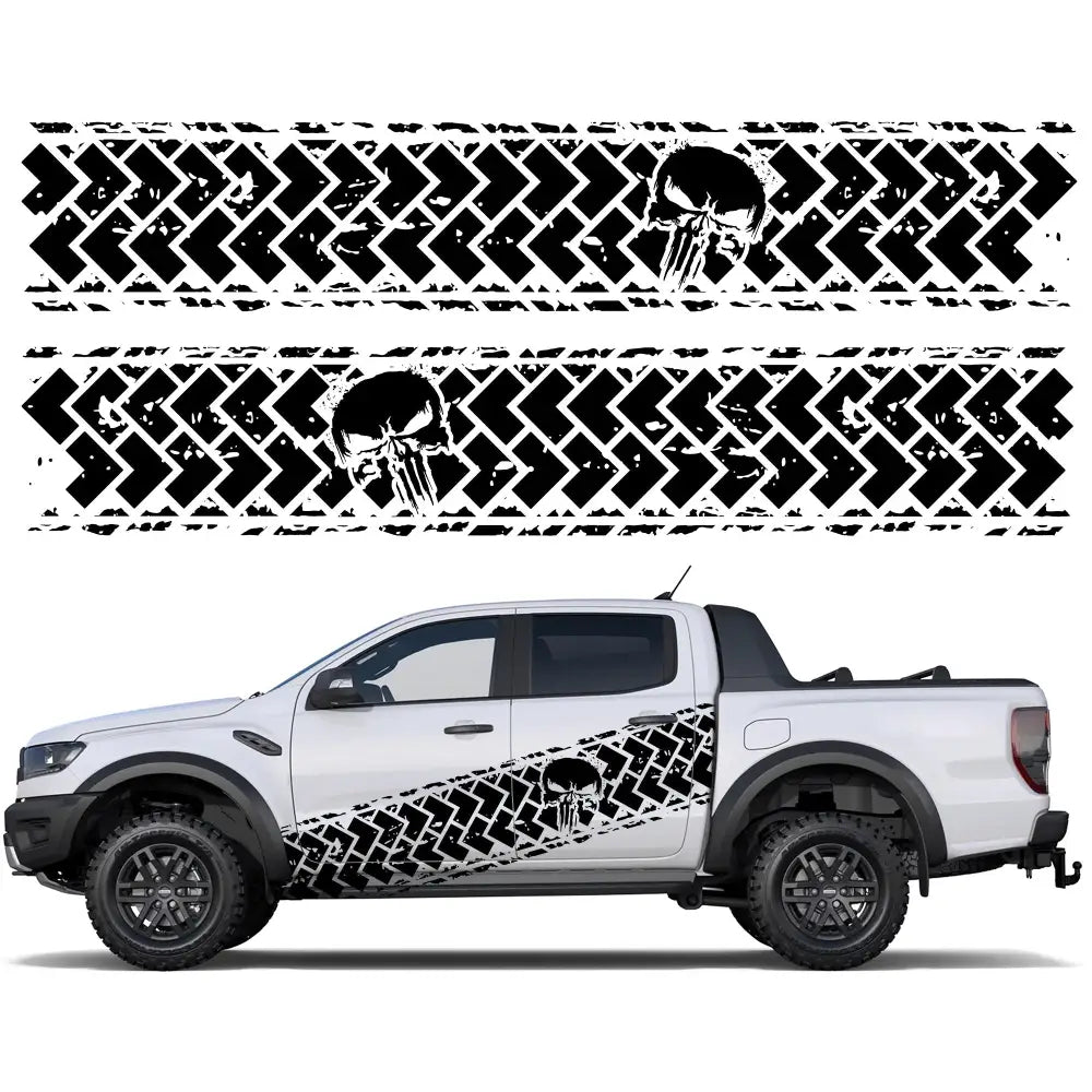 Klistremerke Side av Bilen Mønster Punisher 44x250cm