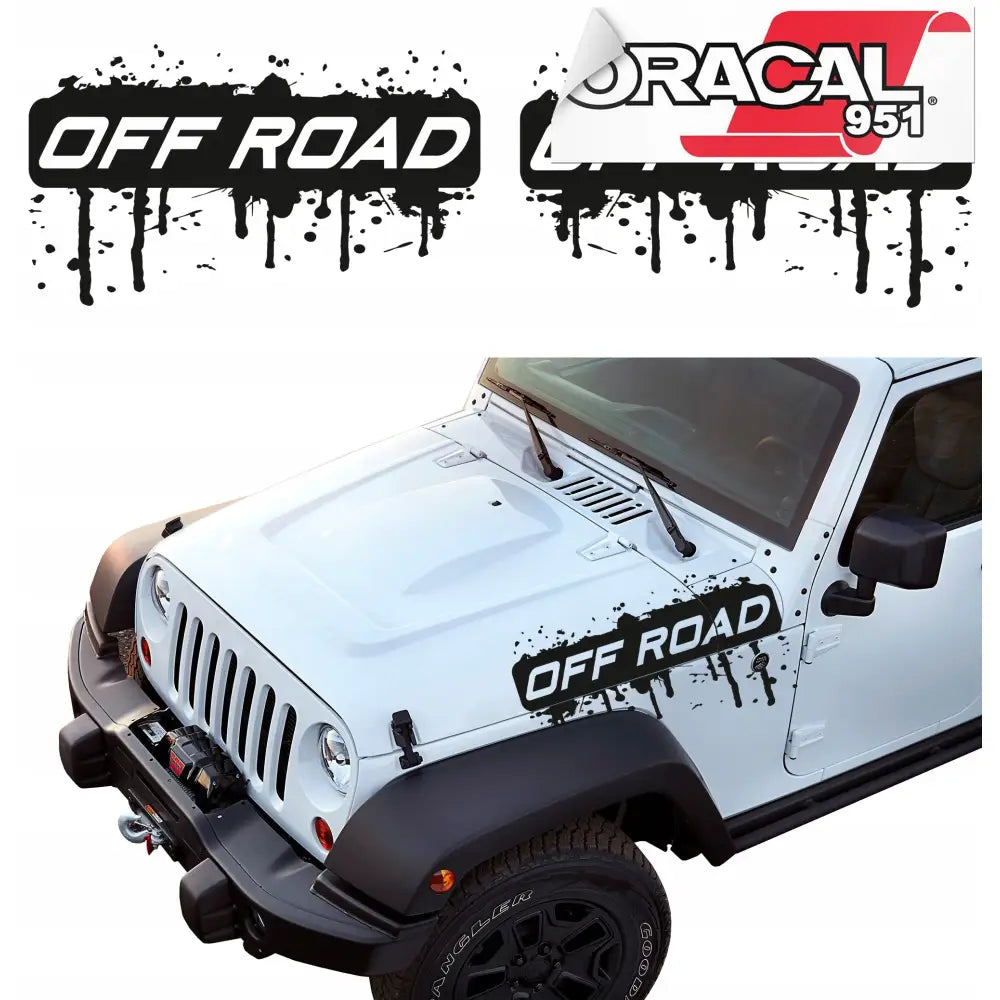 Klistremerke til Bil 4x4 Off Road 70x40 Folie 951 Mg
