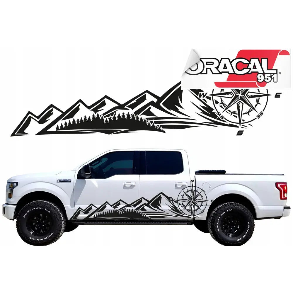 Klistremerke til Bil – Kompassrose Offroad 44x150cm