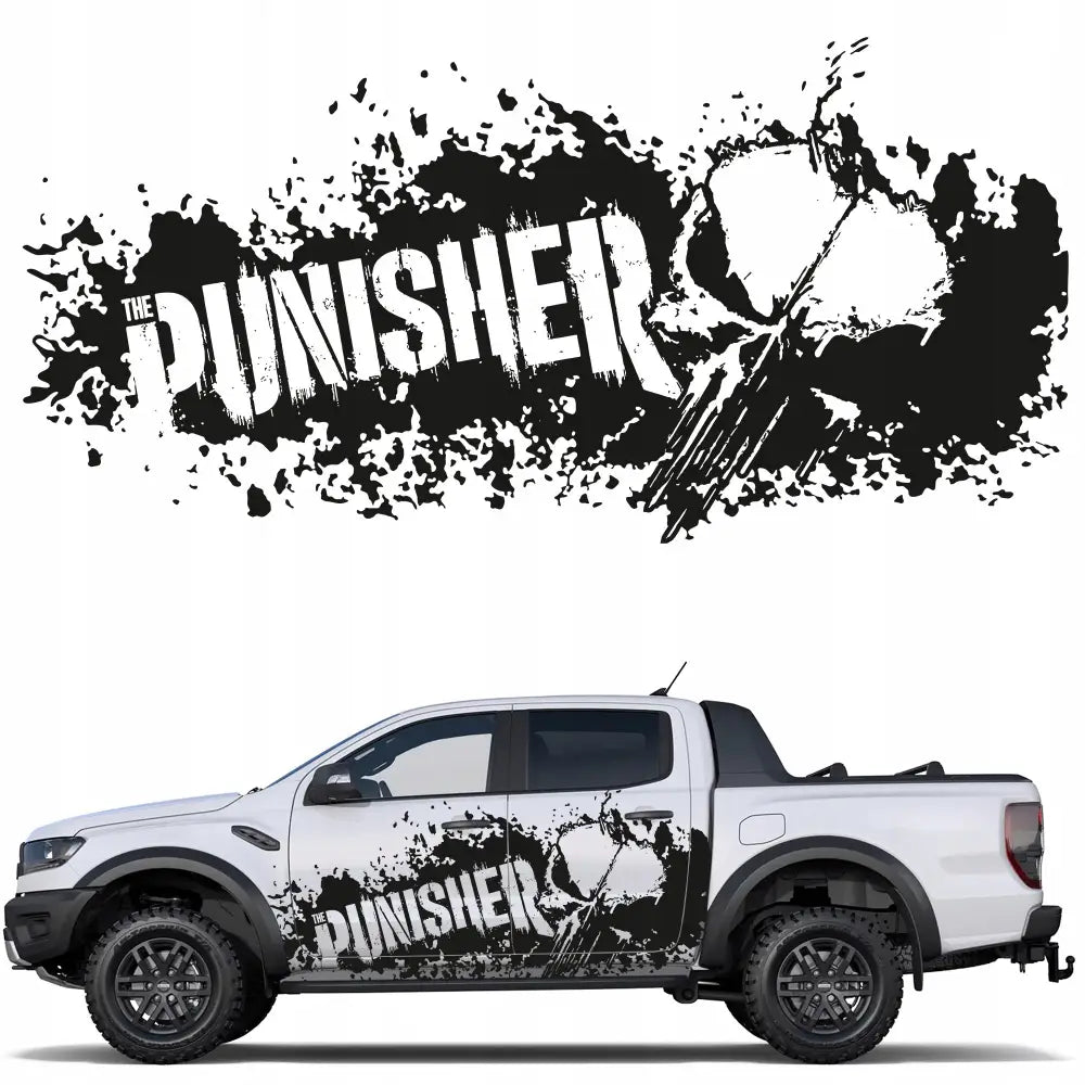 Klistremerke til Bil Punisher Hodeskalle 94x195cm